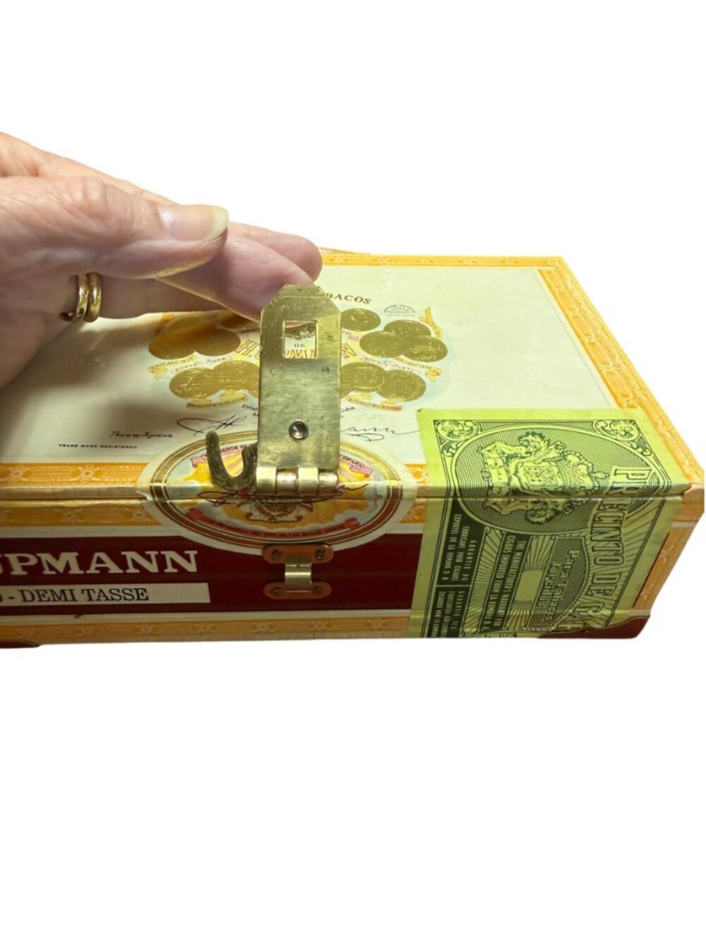 Cigar Box Purse with Bamboo Handle H. Upmann Demi-Tasse - Picture 3 of 9